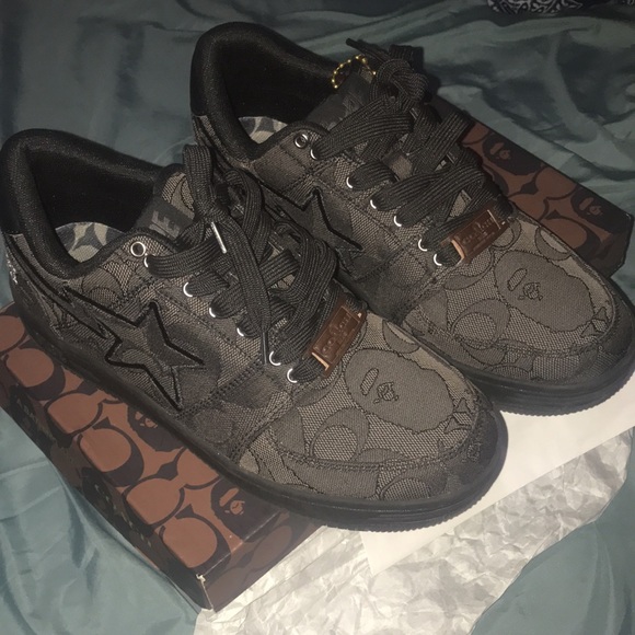 Bape x Coach collab bathing apes size 7.5 men’s - Picture 5 of 8